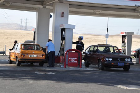 1978 Lancia Beta Berlina at Altamont Pass pit stop