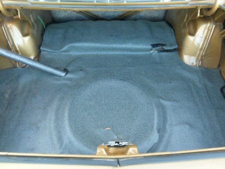 1974 Plymouth Gold Duster trunk