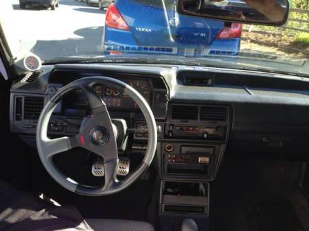 1988 Mazda 323 GTX black interior
