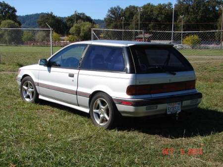 1989 Mitsubishi Mirage Turbo left rear