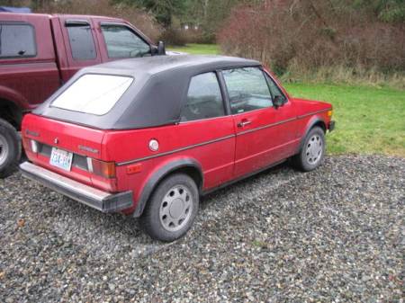 1986 VW Cabriolet right rear