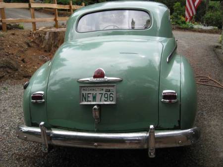 1949 Plymouth coupe rear