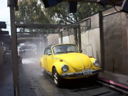 1976 Volkswagen Beetle Convertible carwash