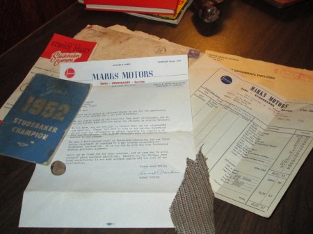 1952 Studebaker Champion documentation