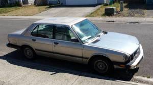 1987 BMW 528e right front