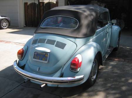 1972 VW Beetle convertible right rear