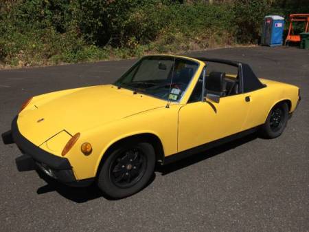 1974 Porsche 914 yellow left front