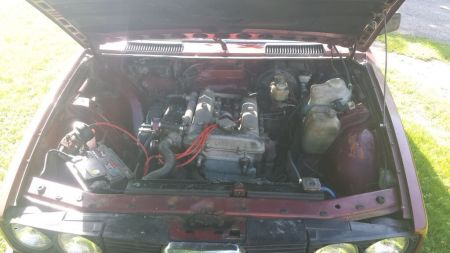 1979 Alfa Romeo Alfetta Sedan maroon engine